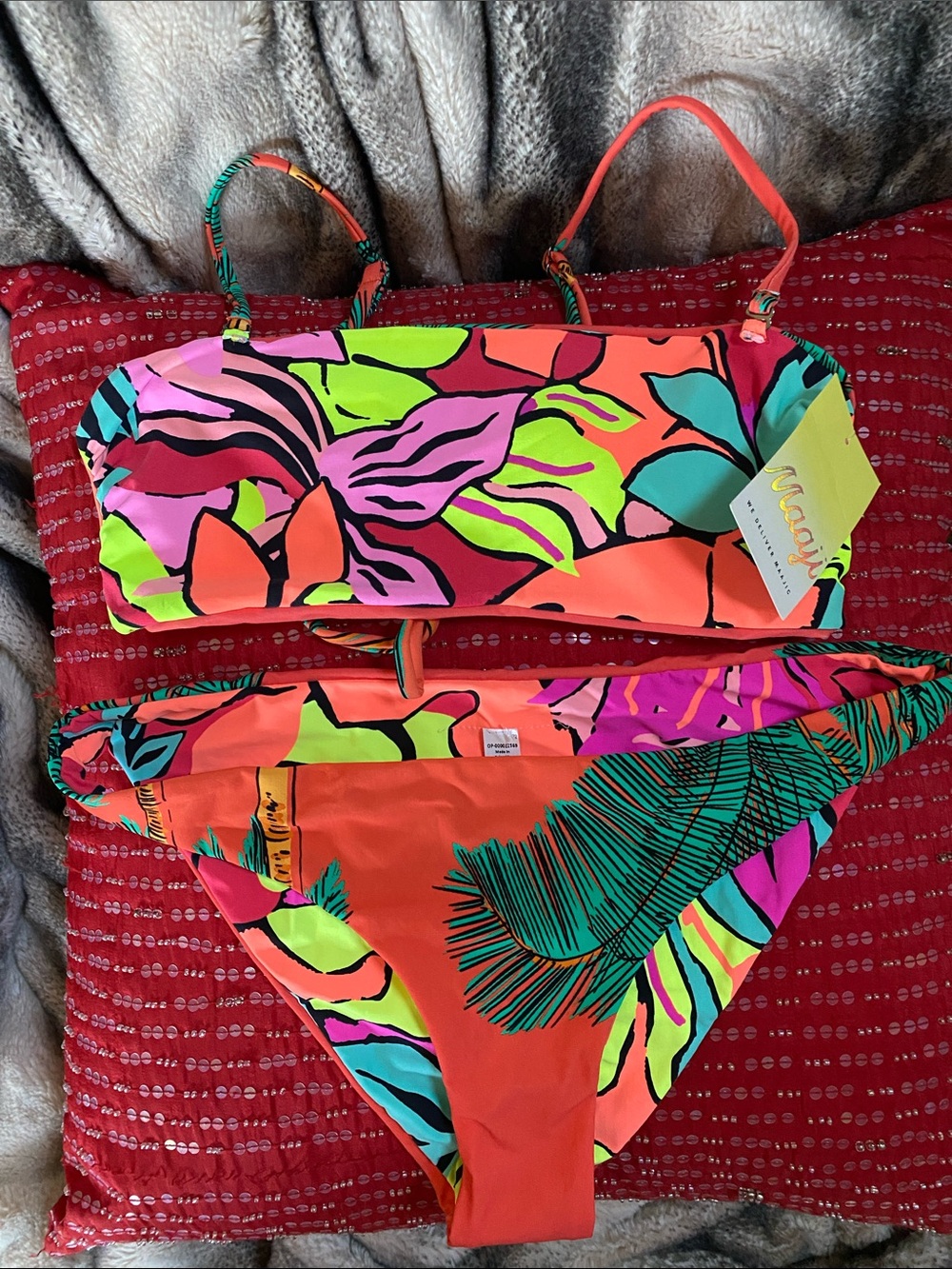 Maaji Reversible Side Wire Support Bikini Set NWT